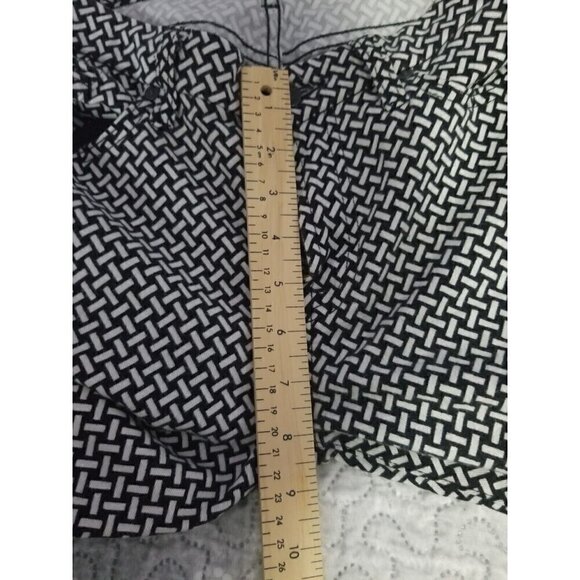 7 For All Mankind Black White Grid Pattern Ankle Skinny Size 30 - Picture 9 of 10